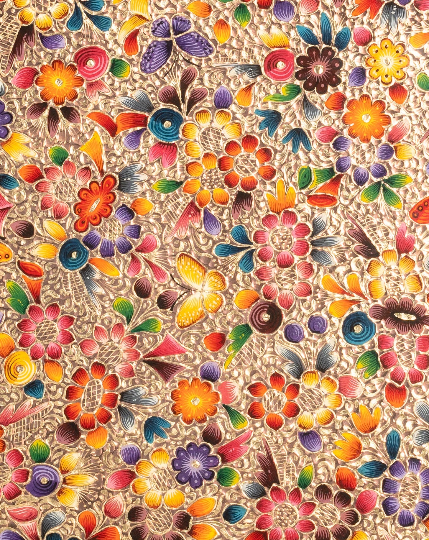 Bandeja de Cobre - Diseño Floral