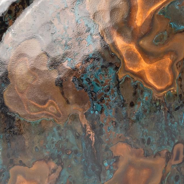Cantiflora de Cobre - Mármol Azúl