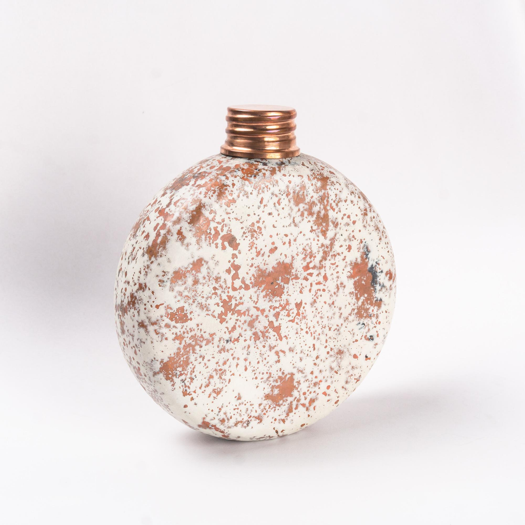 Cantiflora de Cobre - Mármol Blanco