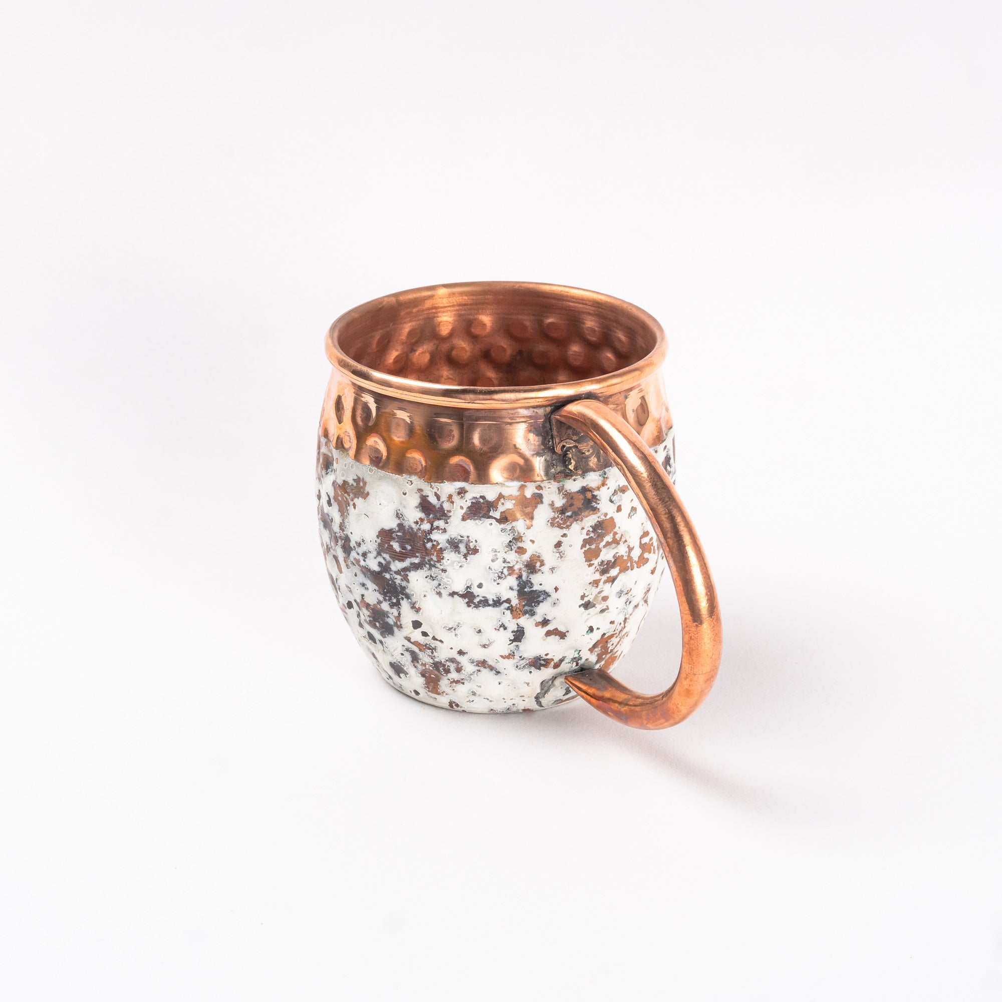 Taza de Cobre - Blanco Patinado