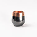 Vaso de Cobre - Negro con Borde Cobre